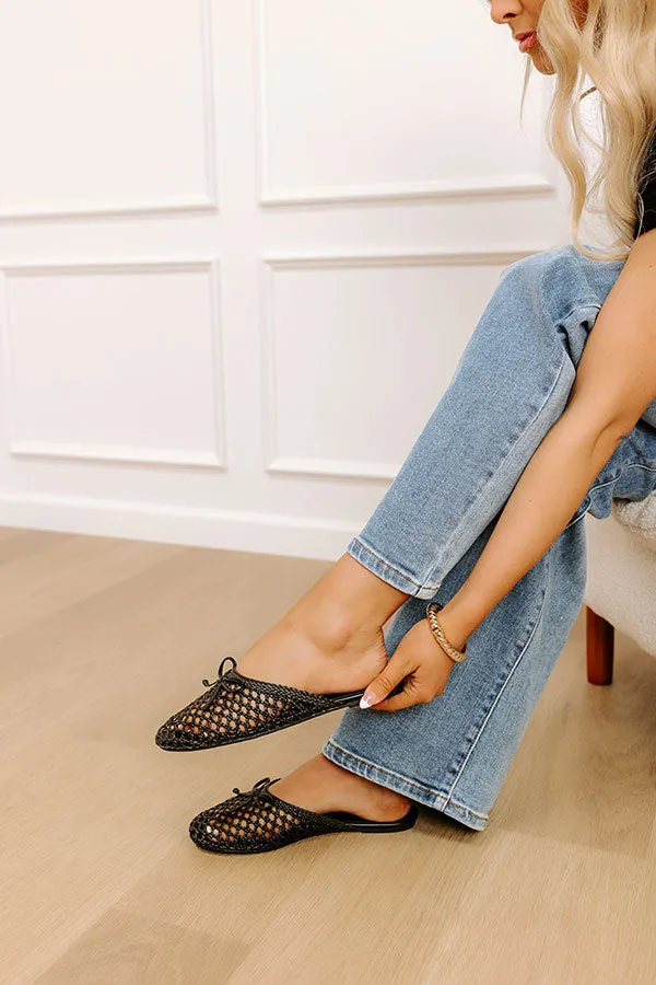 The Elsie Faux Leather Woven Flats in Black sold by Impressions product image thumbnail 2