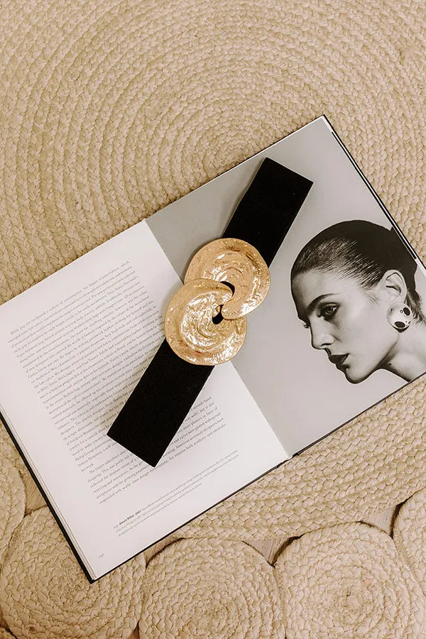 Art Deco District Stretch Belt in Black sold by Impressions