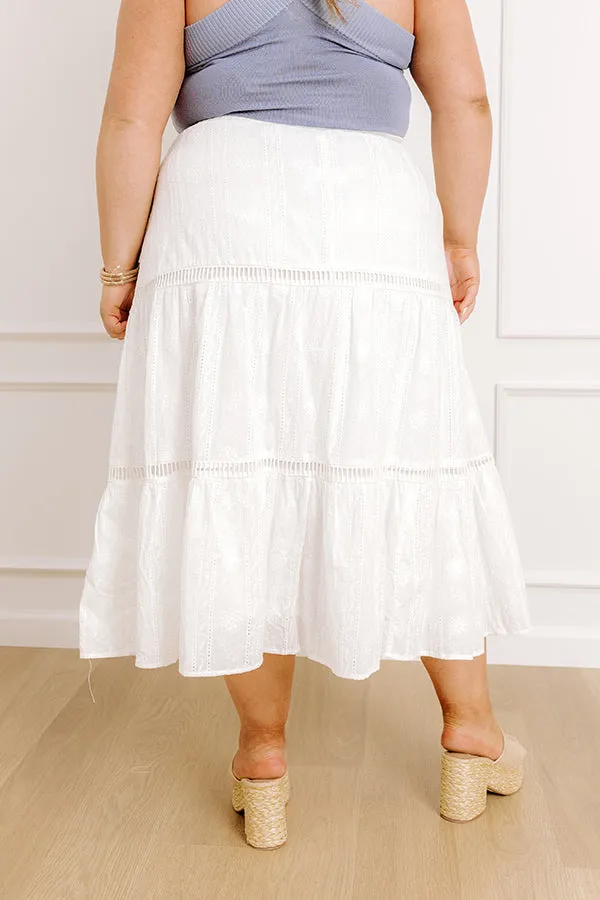 The Gabriella High Waist Embroidered Midi Skirt Curves sold by Impressions product image thumbnail 3