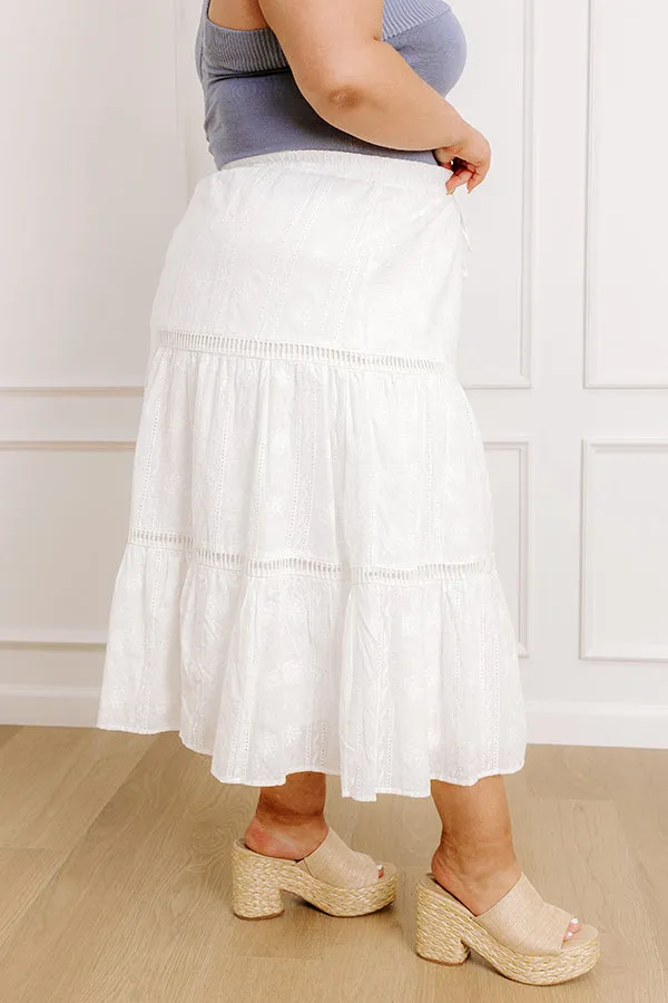 The Gabriella High Waist Embroidered Midi Skirt Curves sold by Impressions product image thumbnail 4