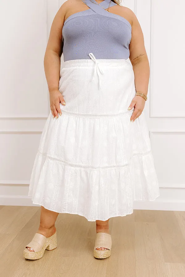 The Gabriella High Waist Embroidered Midi Skirt Curves sold by Impressions product image thumbnail 2