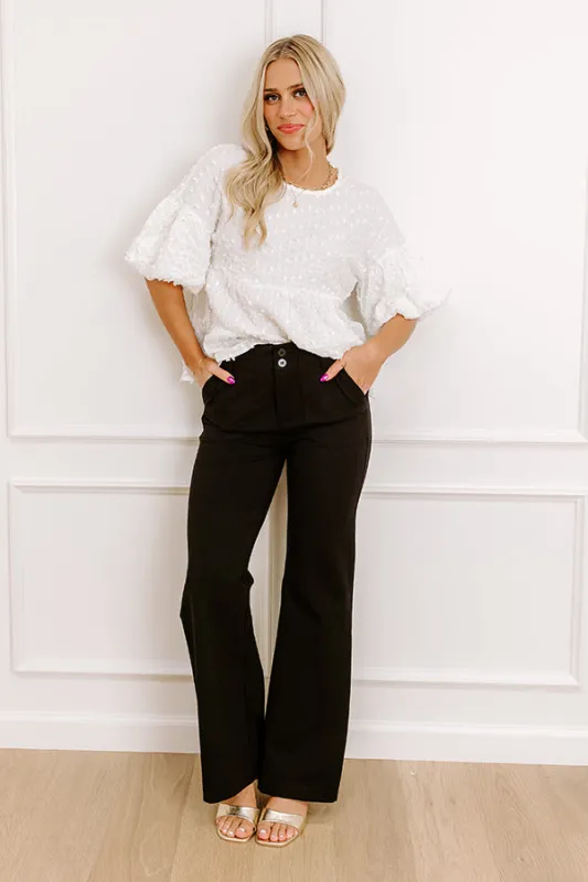 The Diana High Waist Flares in Black sold by Impressions