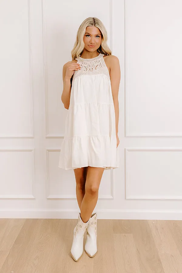 Tuscan Villa Crochet Mini Dress sold by Impressions product image thumbnail 4