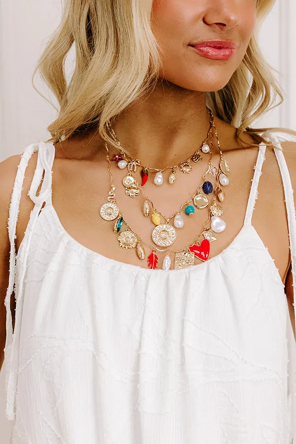 Bubbly Personality Layered Charm Necklace sold by Impressions