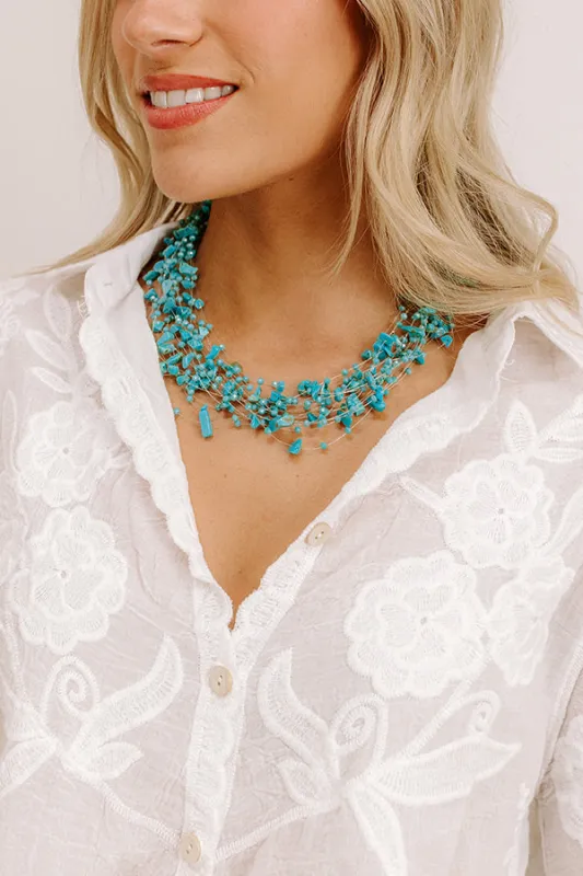 Simply Sweet Layered Necklace in Turquoise sold by Impressions