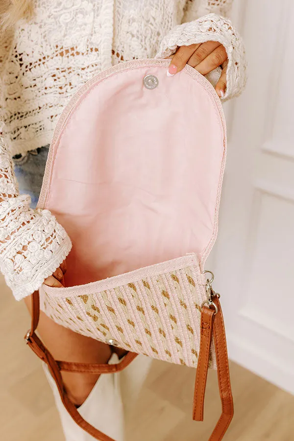 Cocktail Hour Raffia Woven Clutch in Pink sold by Impressions product image thumbnail 2