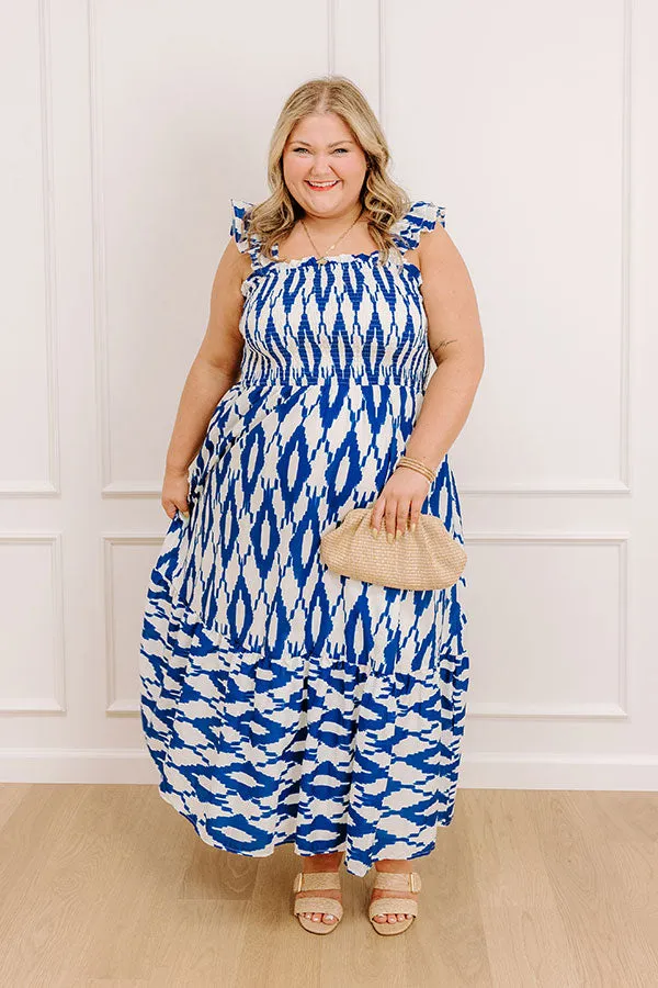 Brunch In Capri Smocked Midi Dress Curves sold by Impressions