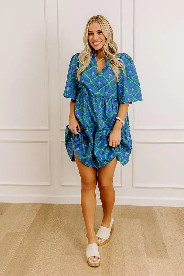 Charmed Feeling Floral Mini Dress in Periwinkle sold by Impressions product image thumbnail 4