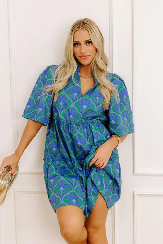 Charmed Feeling Floral Mini Dress in Periwinkle sold by Impressions
