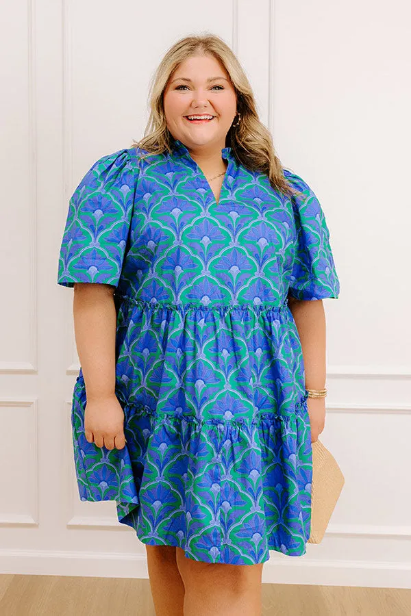 Charmed Feeling Floral Mini Dress in Periwinkle Curves sold by Impressions product image thumbnail 2