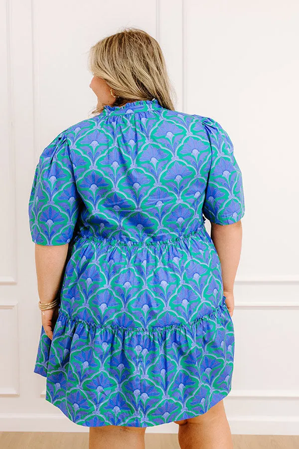 Charmed Feeling Floral Mini Dress in Periwinkle Curves sold by Impressions product image thumbnail 3