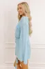 Oceanside Dreaming Pointelle Knit Mini Dress in Aqua sold by Impressions