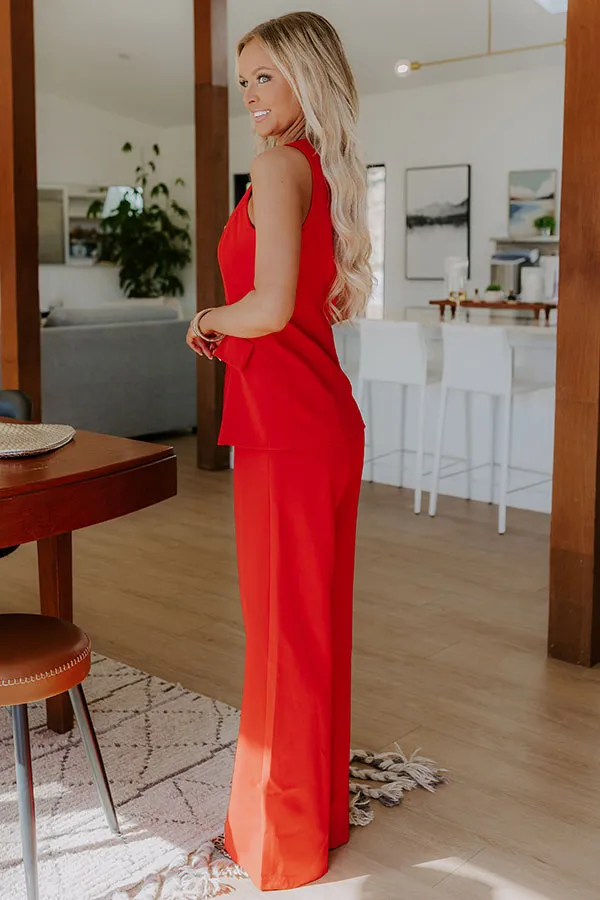 Boss Babe Wide Leg Jumpsuit in Scarlet sold by Impressions product image thumbnail 4