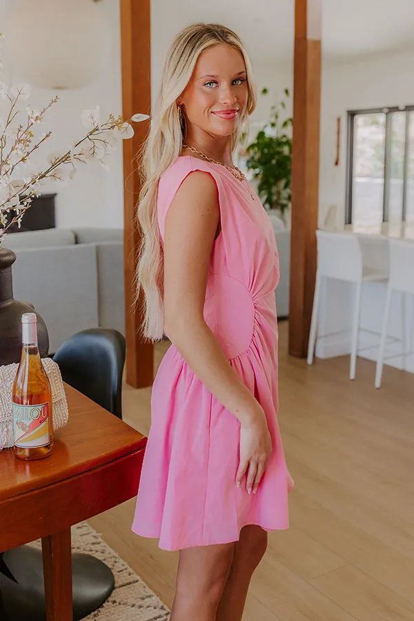Cheers To Happiness Mini Dress in Pink sold by Impressions product image thumbnail 4