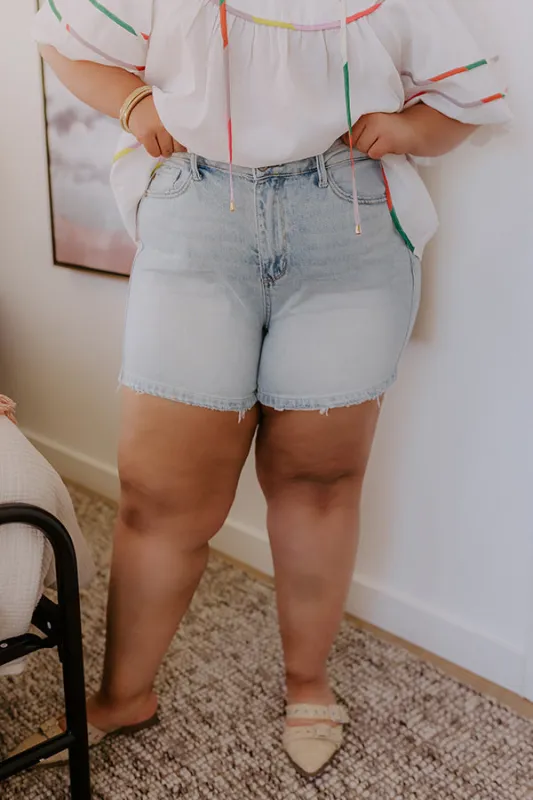 JUDY BLUE Zoey High Waist Shorts Curves made by Judy Blue