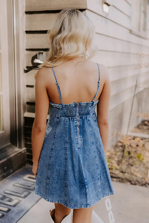 Nashville Nights Denim Mini Dress in Dark Wash sold by Impressions product image thumbnail 5
