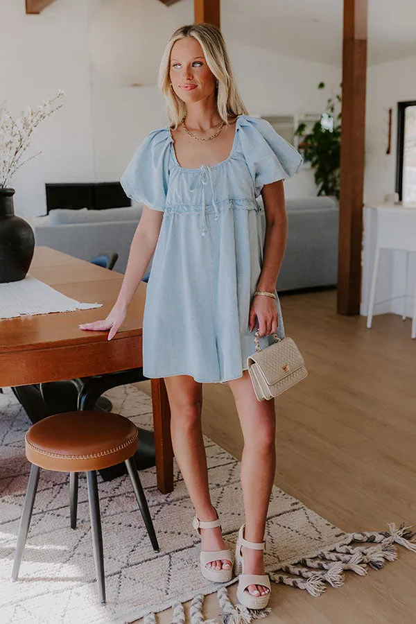 Bistro Cutie Denim Romper in Light Wash sold by Impressions product image thumbnail 2