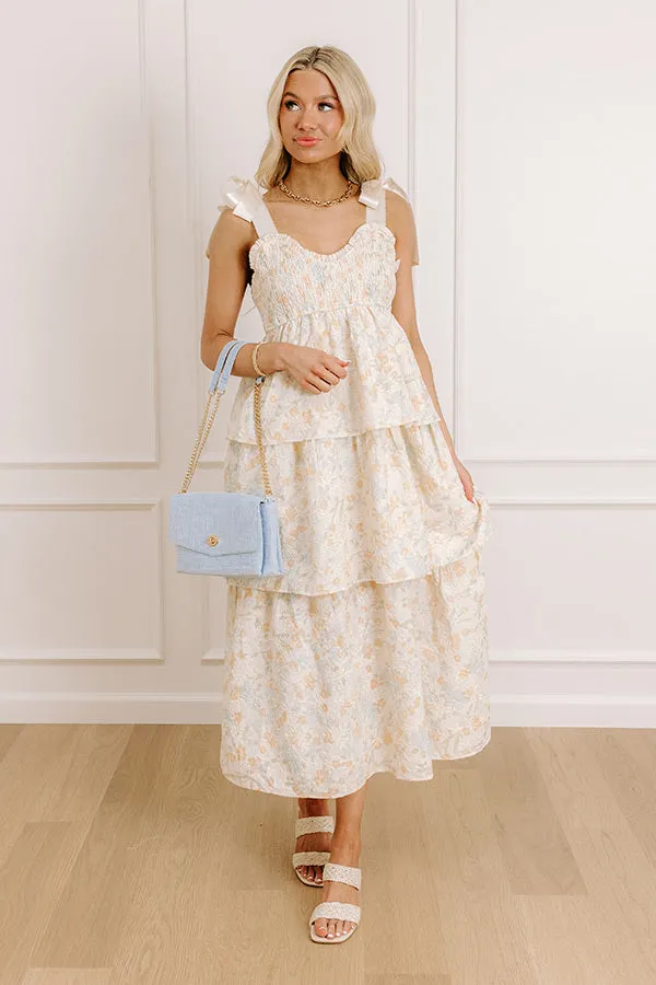 Whimsical Wonders Embroidered Tiered Midi Dress sold by Impressions