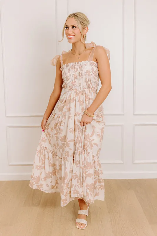 Happy Gatherings Floral Smocked Maxi Dress sold by Impressions