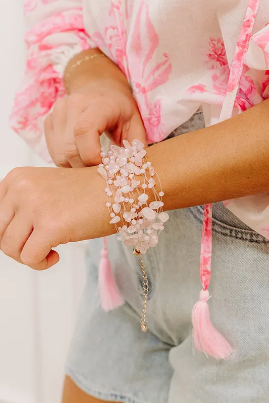 Final Touch Layered Bracelet in Rose Quartz sold by Impressions