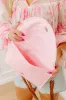 Bungalow Party Raffia Woven Clutch in Pink sold by Impressions