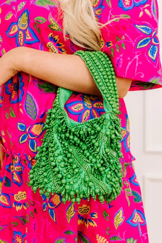 Vacay Vibes Embellished Purse in Green sold by Impressions