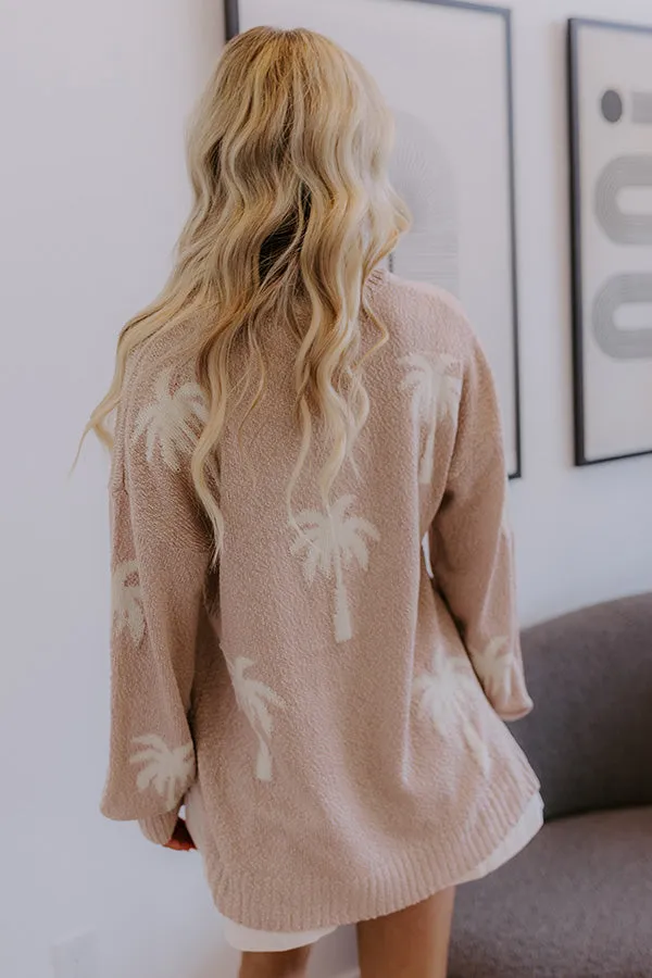 Palms Away Knit Sweater in Mocha sold by Impressions product image thumbnail 4