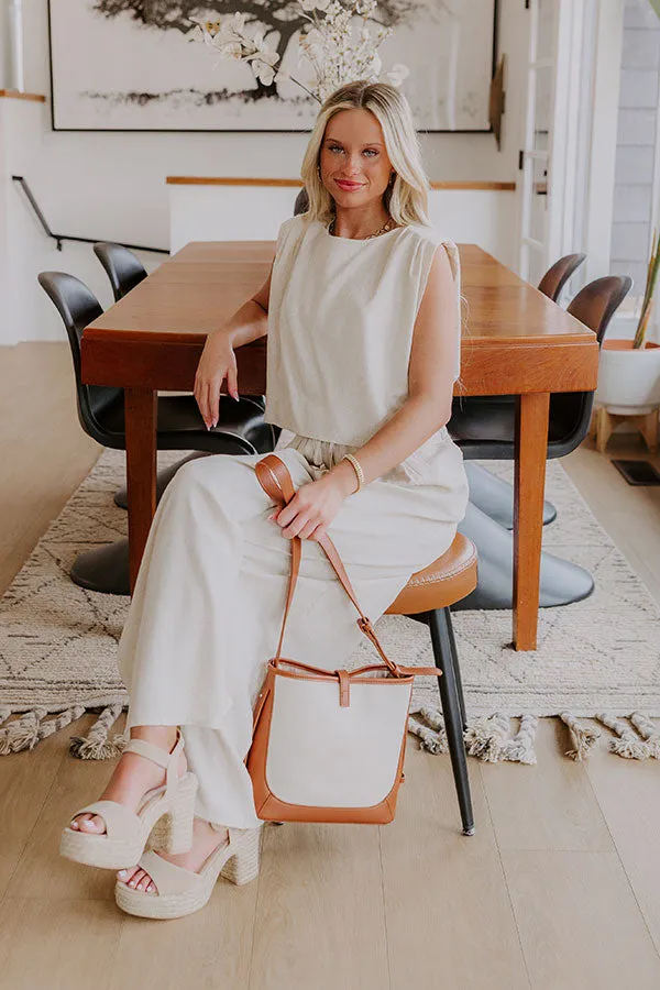 Boardwalk Stroll Linen-Blend Top sold by Impressions