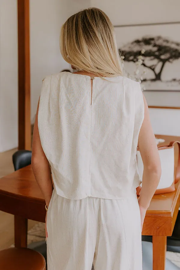 Boardwalk Stroll Linen-Blend Top sold by Impressions product image thumbnail 5