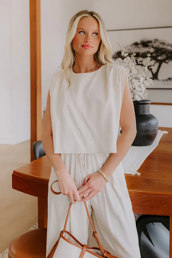 Boardwalk Stroll Linen-Blend Top sold by Impressions product image thumbnail 2