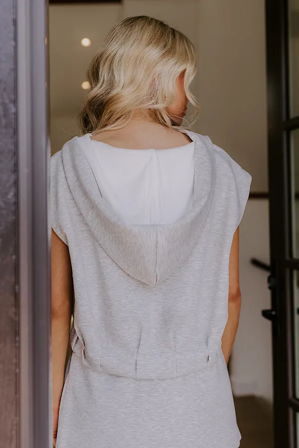 Social Club Meetup Zip Up Sweater Top in Grey sold by Impressions product image thumbnail 2