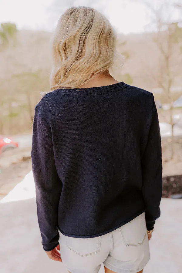 Sail Away Knit Sweater in Navy sold by Impressions product image thumbnail 4