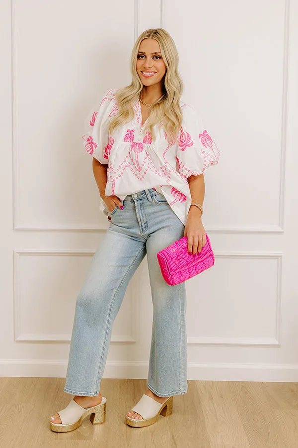 Palms Away Embroidered Top sold by Impressions product image thumbnail 4