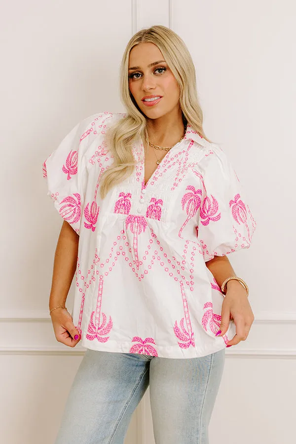 Palms Away Embroidered Top sold by Impressions product image thumbnail 3