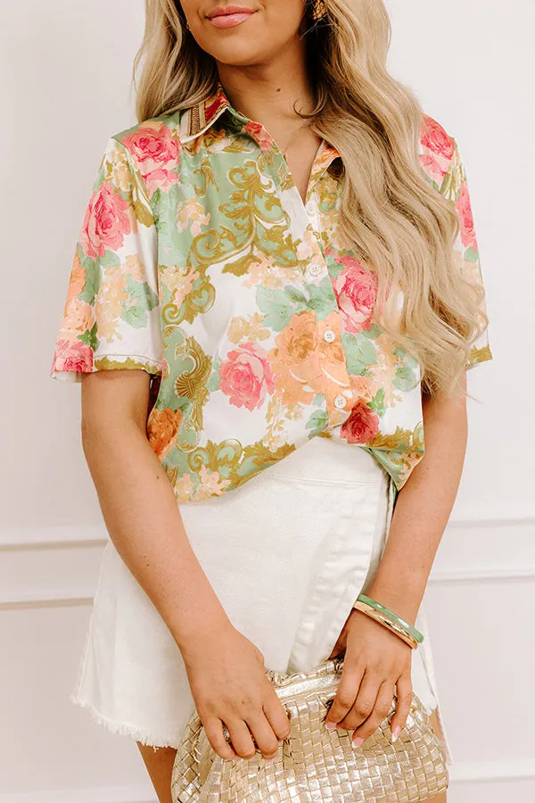 Garden Glam Satin Button Up sold by Impressions product image thumbnail 5