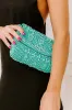 Vacay Mode Embellished Purse in Turquoise sold by Impressions