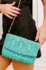 Vacay Mode Embellished Purse in Turquoise sold by Impressions