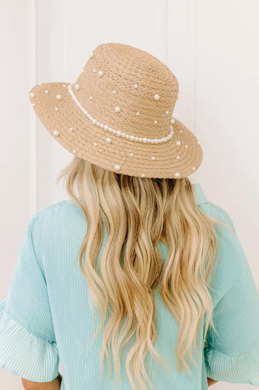 Yacht Club Pearl Embellished Raffia Hat sold by Impressions