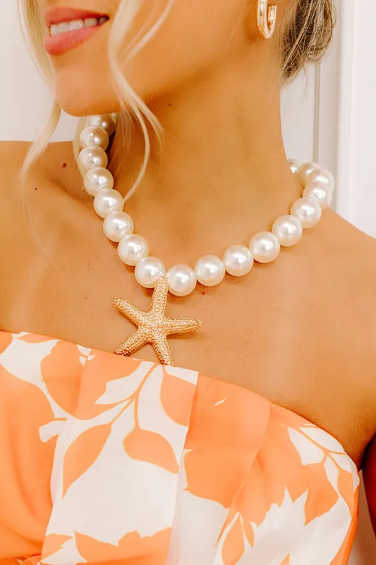 Oceanside Dream Faux Pearl Necklace sold by Impressions