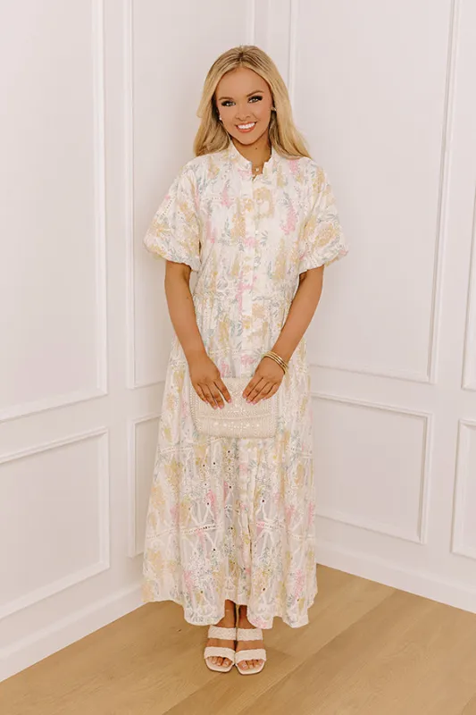 Classic Charm Floral Eyelet Maxi Dress sold by Impressions