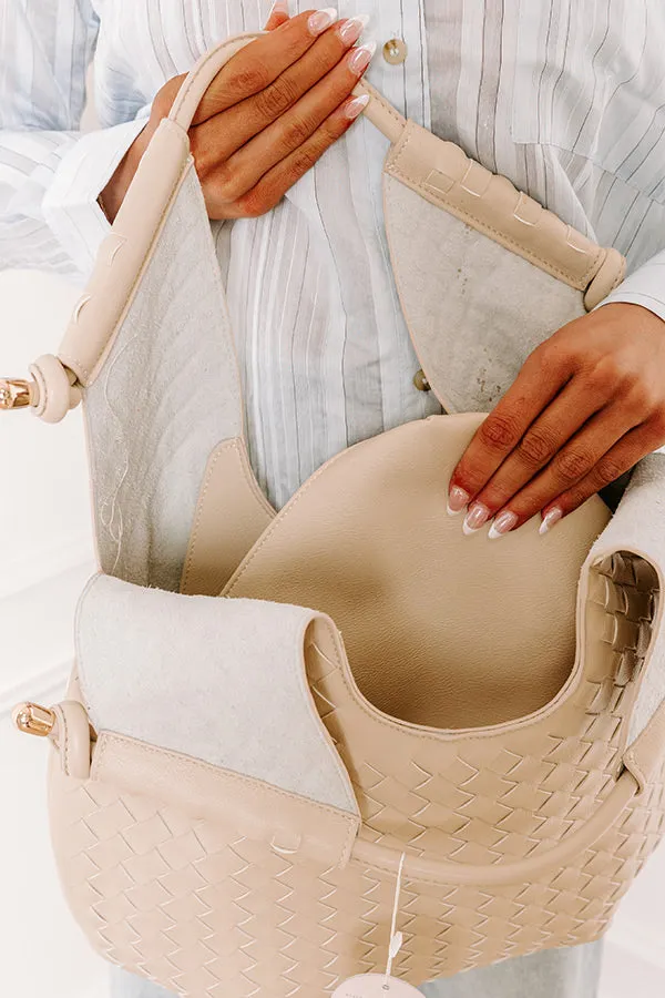 Tracy Vegan Leather Shoulder Bag in Beige sold by Impressions product image thumbnail 2