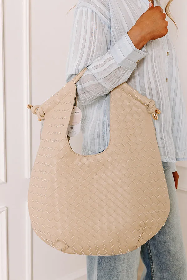 Tracy Vegan Leather Shoulder Bag in Beige sold by Impressions product image thumbnail 3