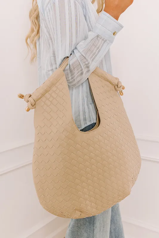 Tracy Vegan Leather Shoulder Bag in Beige sold by Impressions