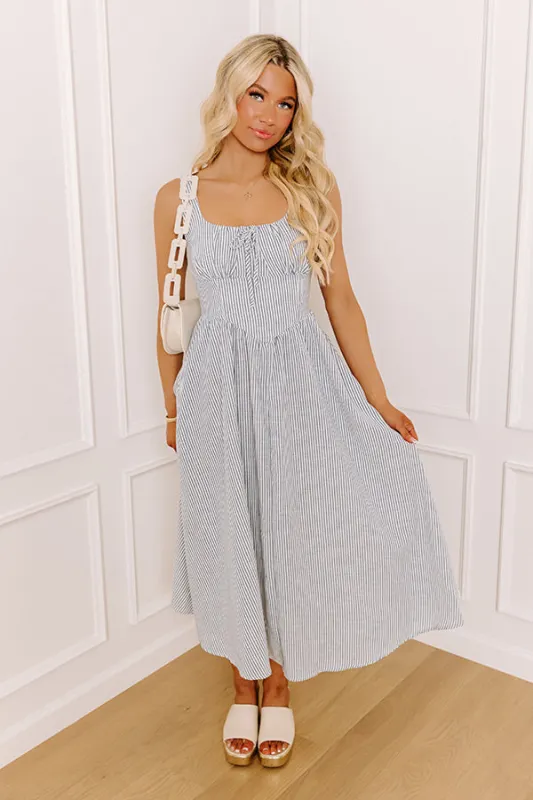 Coastal Cruise Stripe Midi Dress sold by Impressions