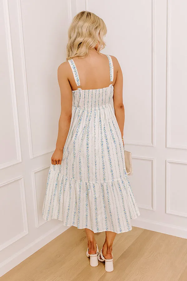 Countryside Cutie Floral Midi Dress in Sky Blue sold by Impressions product image thumbnail 4