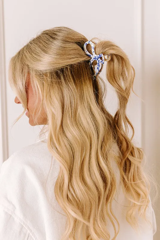 Coquette Charm Claw Hair Clip in Blue sold by Impressions