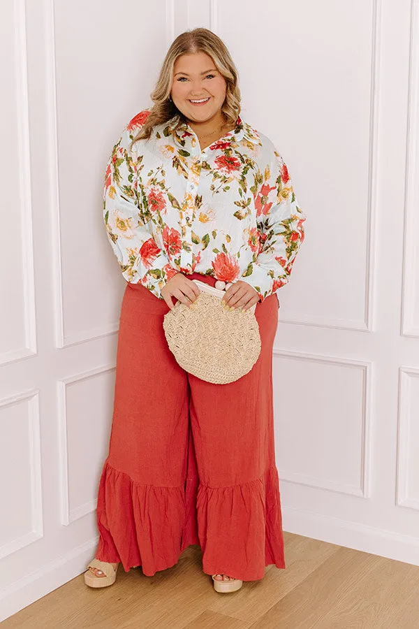 Serene Gardens Floral Button Up in Limpet Shell Curves sold by Impressions product image thumbnail 2