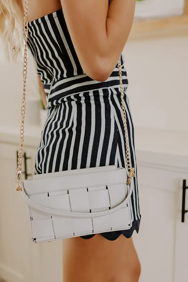 Charmed Feeling Faux Leather Woven Purse in Light Sky Blue sold by Impressions product image thumbnail 3