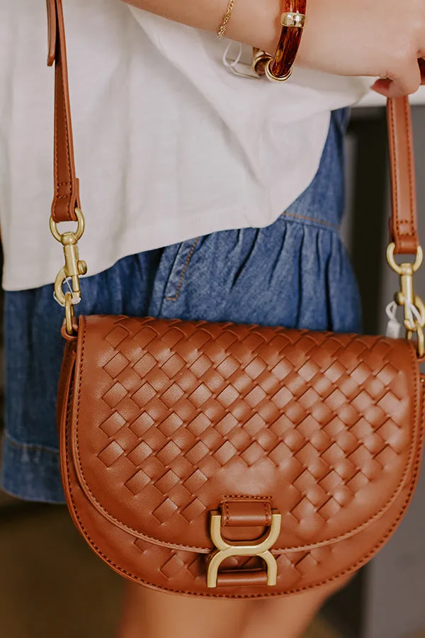 First Stop To Fabulous Faux Leather Woven Purse in Brown sold by Impressions product image thumbnail 3