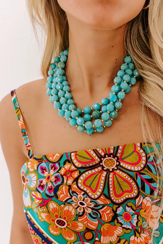 Lady Luck Layered Necklace in Turquoise sold by Impressions